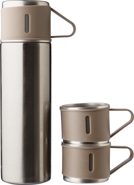 Thermosflaschen-Set | Edelstahl | 420 ml + 2 Becher