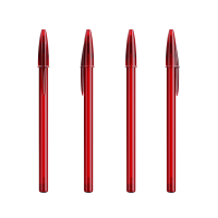Transparent  Rot/ Transparent Rot/ Schwarze Tinte